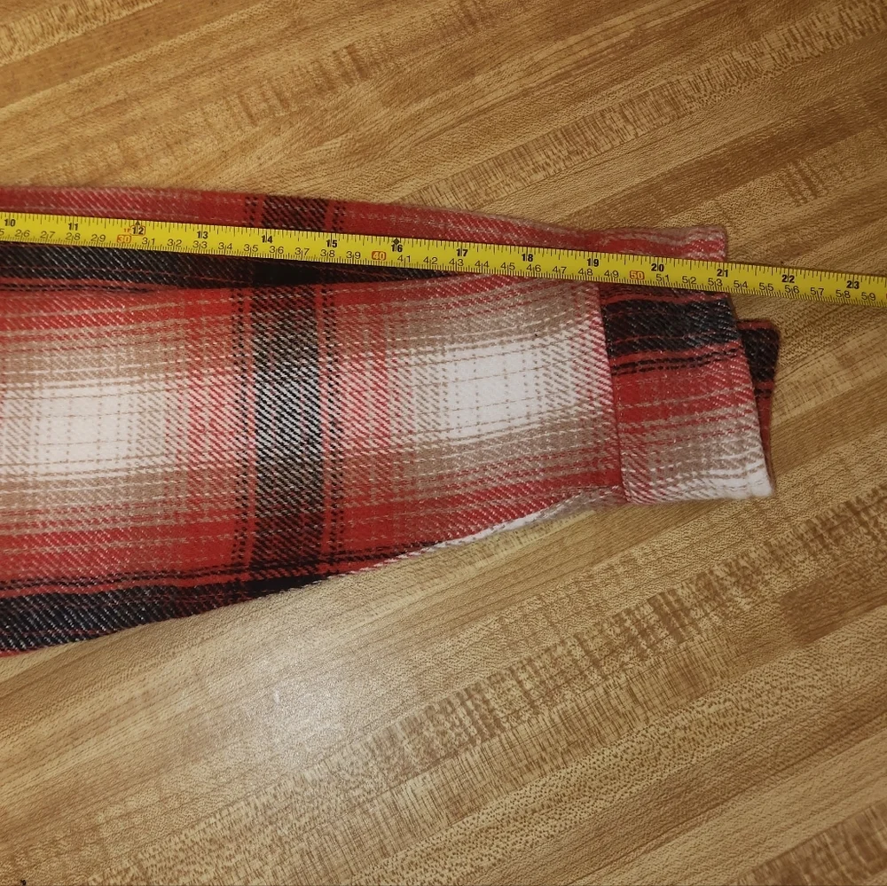 LUCKY BRAND Red plaid Oversized Shirt Jacket, size S